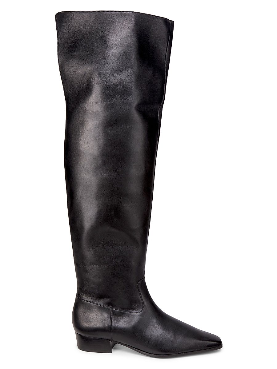 Women's Helena Over-The-Knee Leather Boots - Black - Size 6
