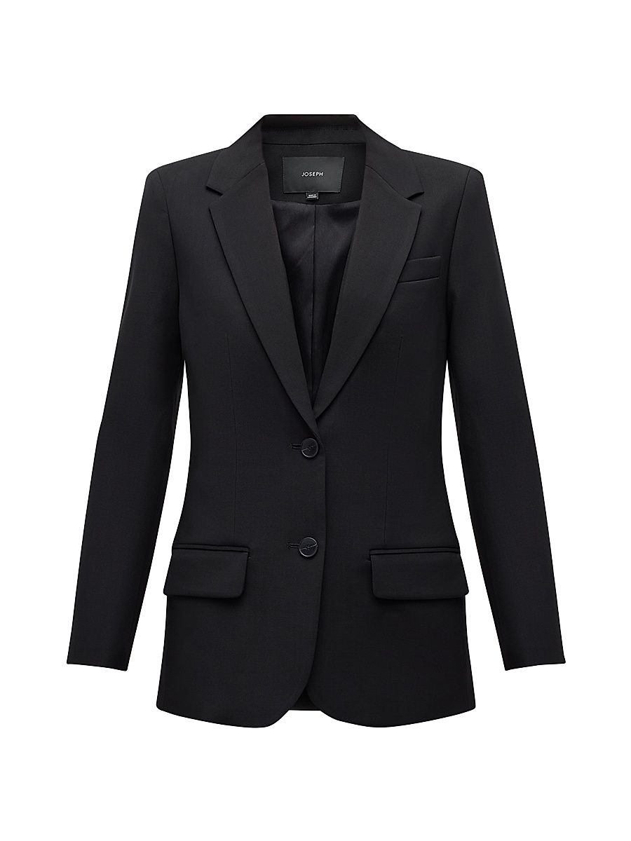 Women's Jackie Wool Tailored Jacket - Black - Size 8
