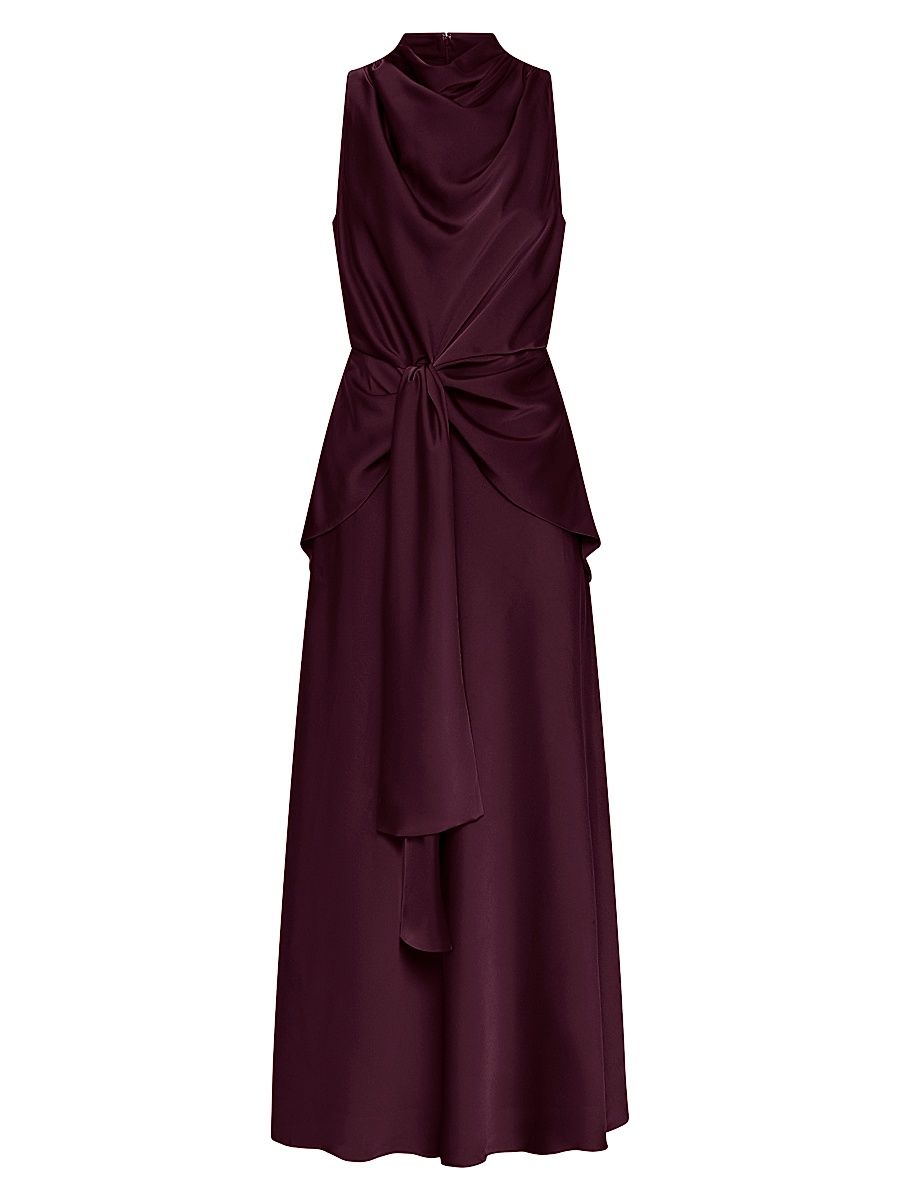 Women's Esmara Satin Sleeveless Maxi Dress - Blackberry - Size 6