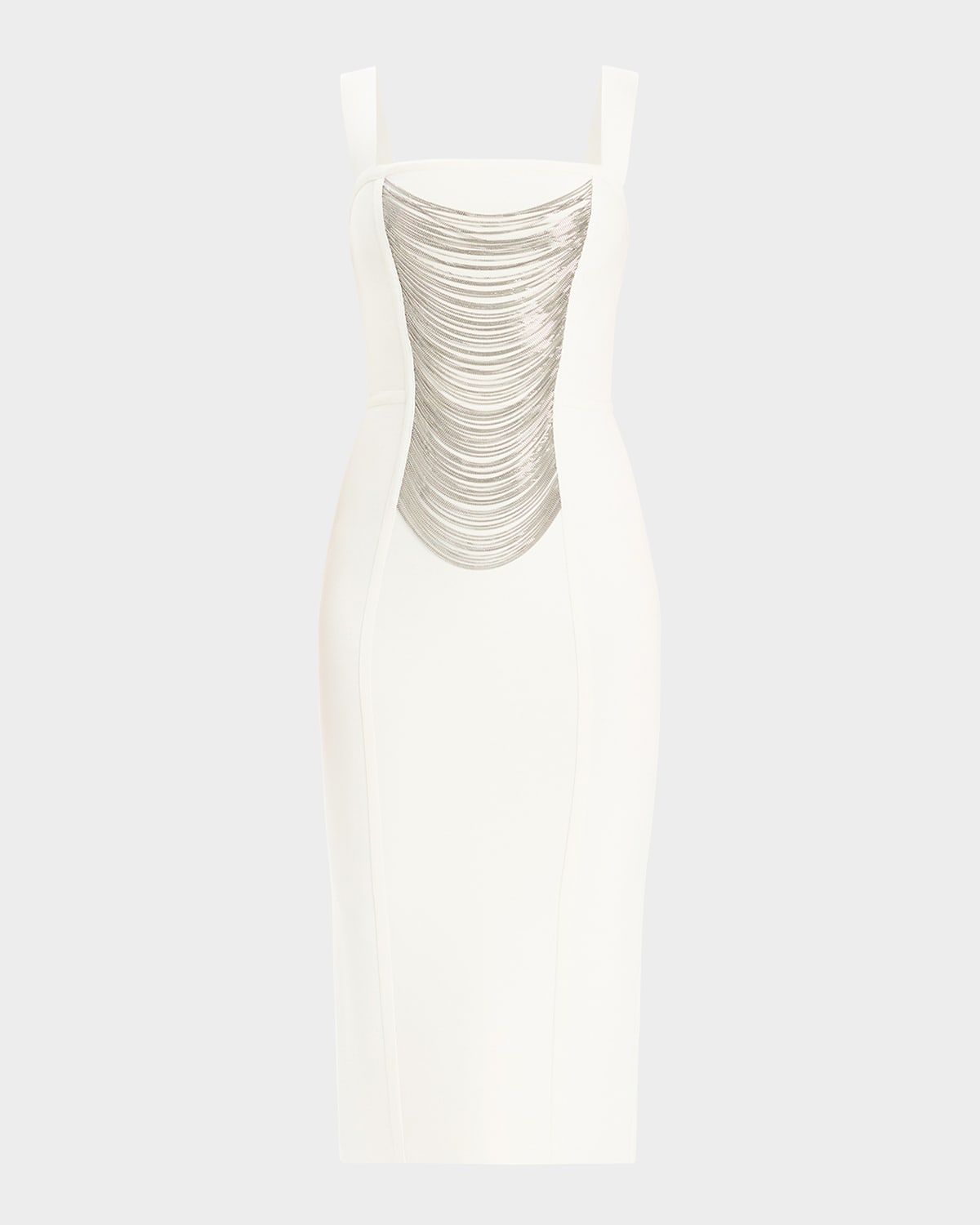 Francesca Draped Chain Midi Dress