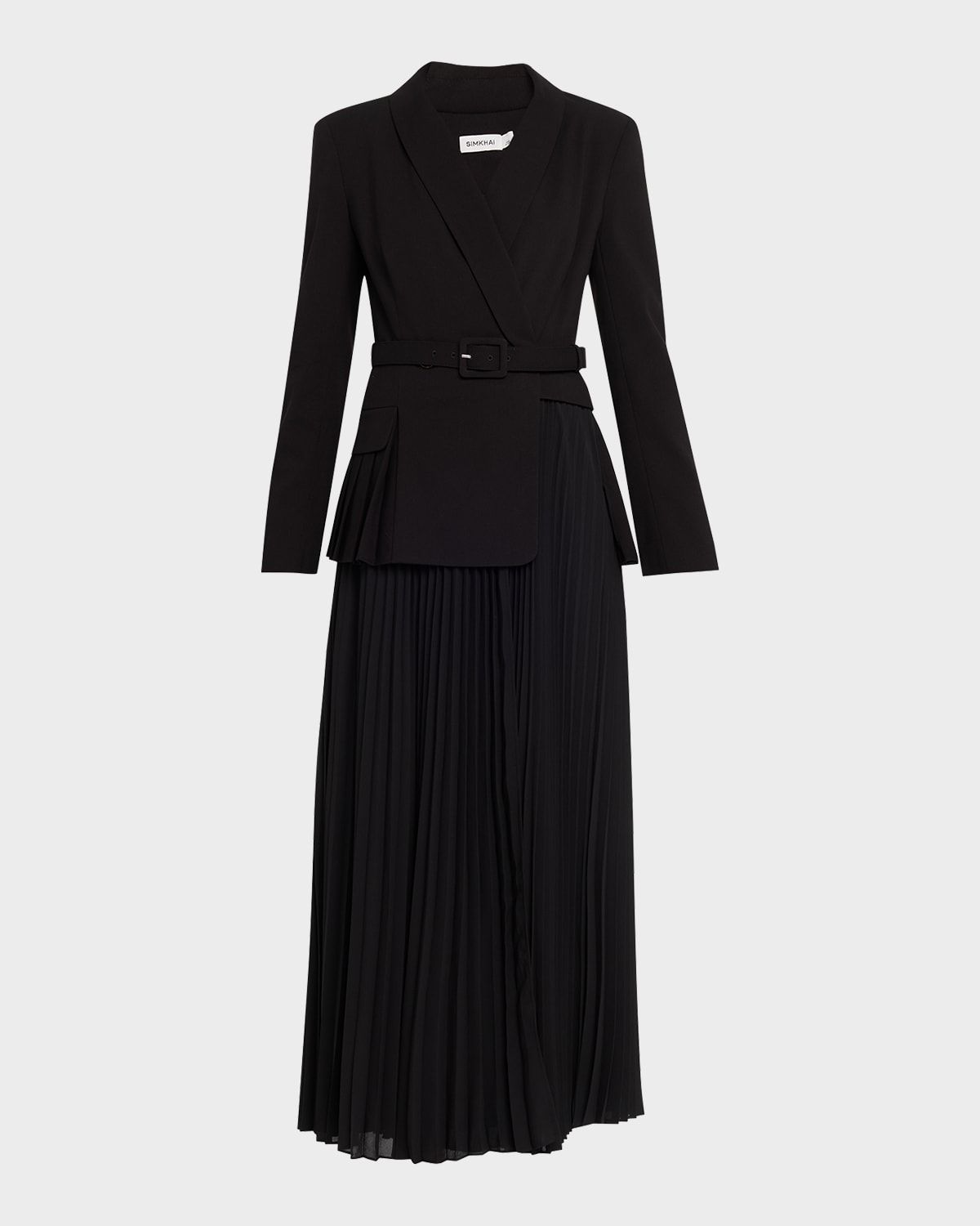 Alexandra Pleated Blazer Dress