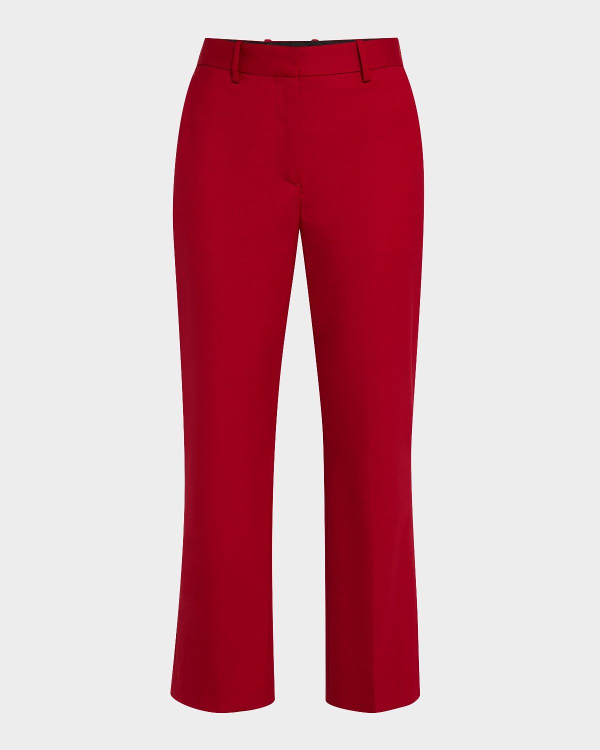 Cropped Straight-Leg Seasonless Wool Trousers