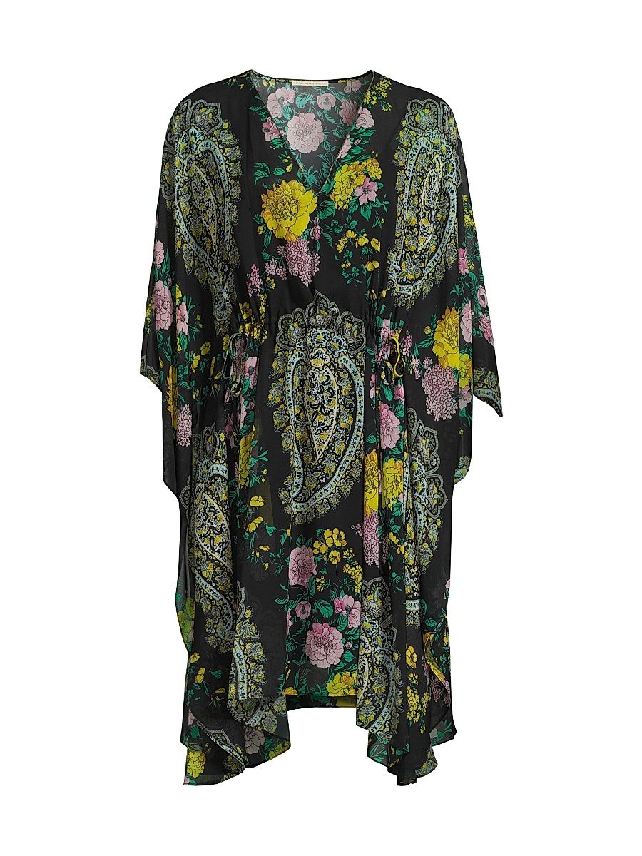 Women's Alice Mixed Print Cover-Up Dress - Black Multi - Size Medium