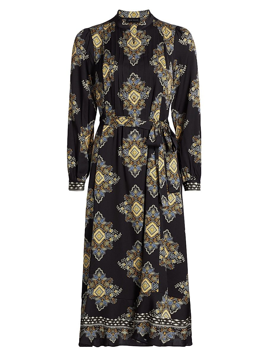 Women's The Mila Waist Tie Dress - Marsielle Print - Size XL