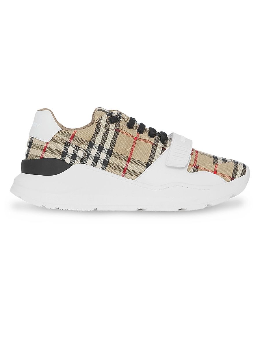 Men's New Ramsey Check Sneakers - Archive Beige - Size 12