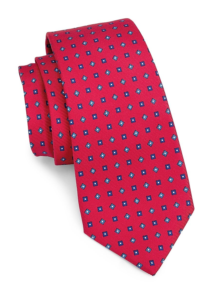 Men's Micro-Box Silk Tie - Red