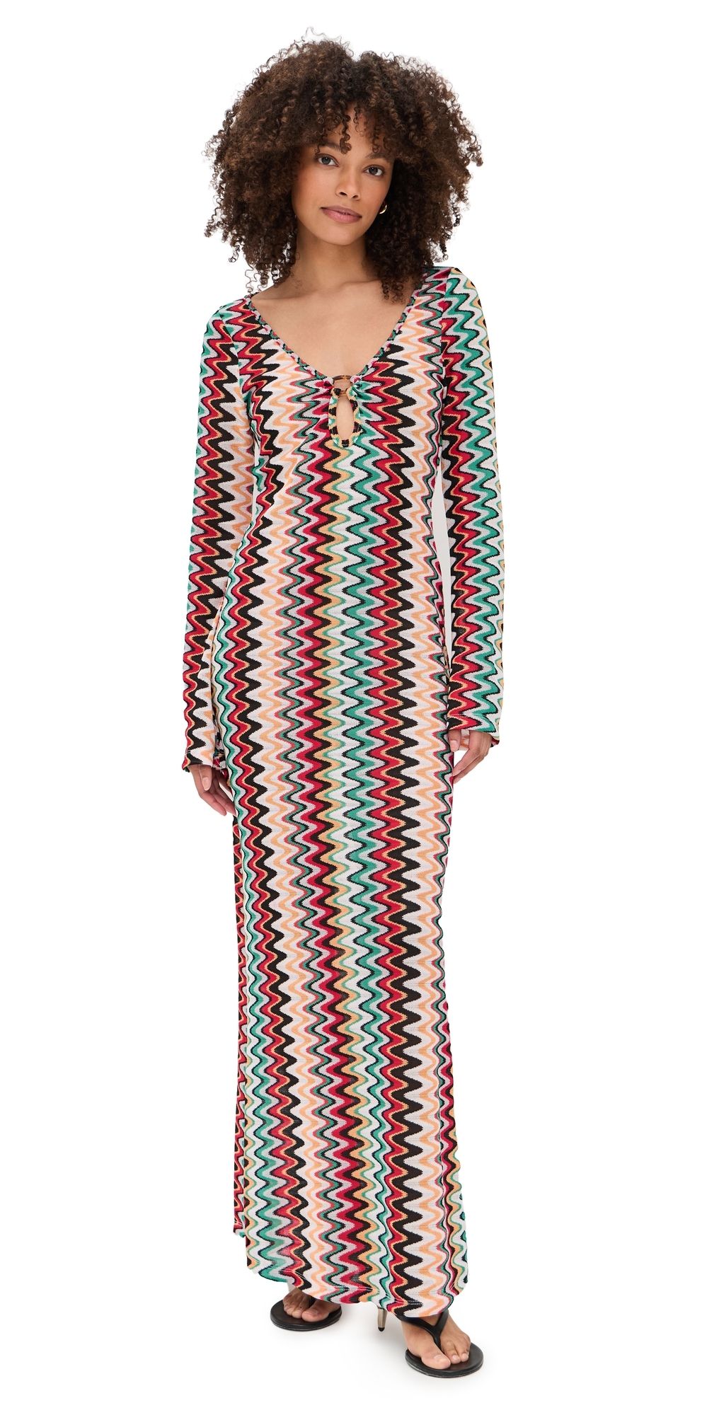 Seven Wonders Emerie Scoop Neck Maxi Dress Xyla Wave XXS
