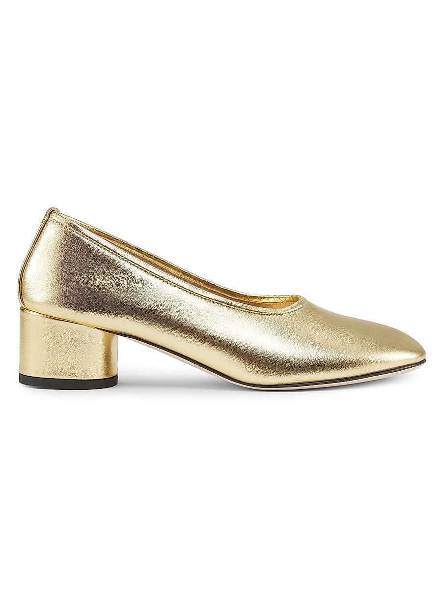 Women's Balla 45MM Leather Pumps - Gold - Size 12