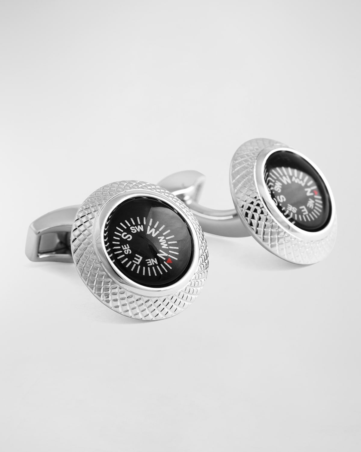 Round Compass Cuff Links