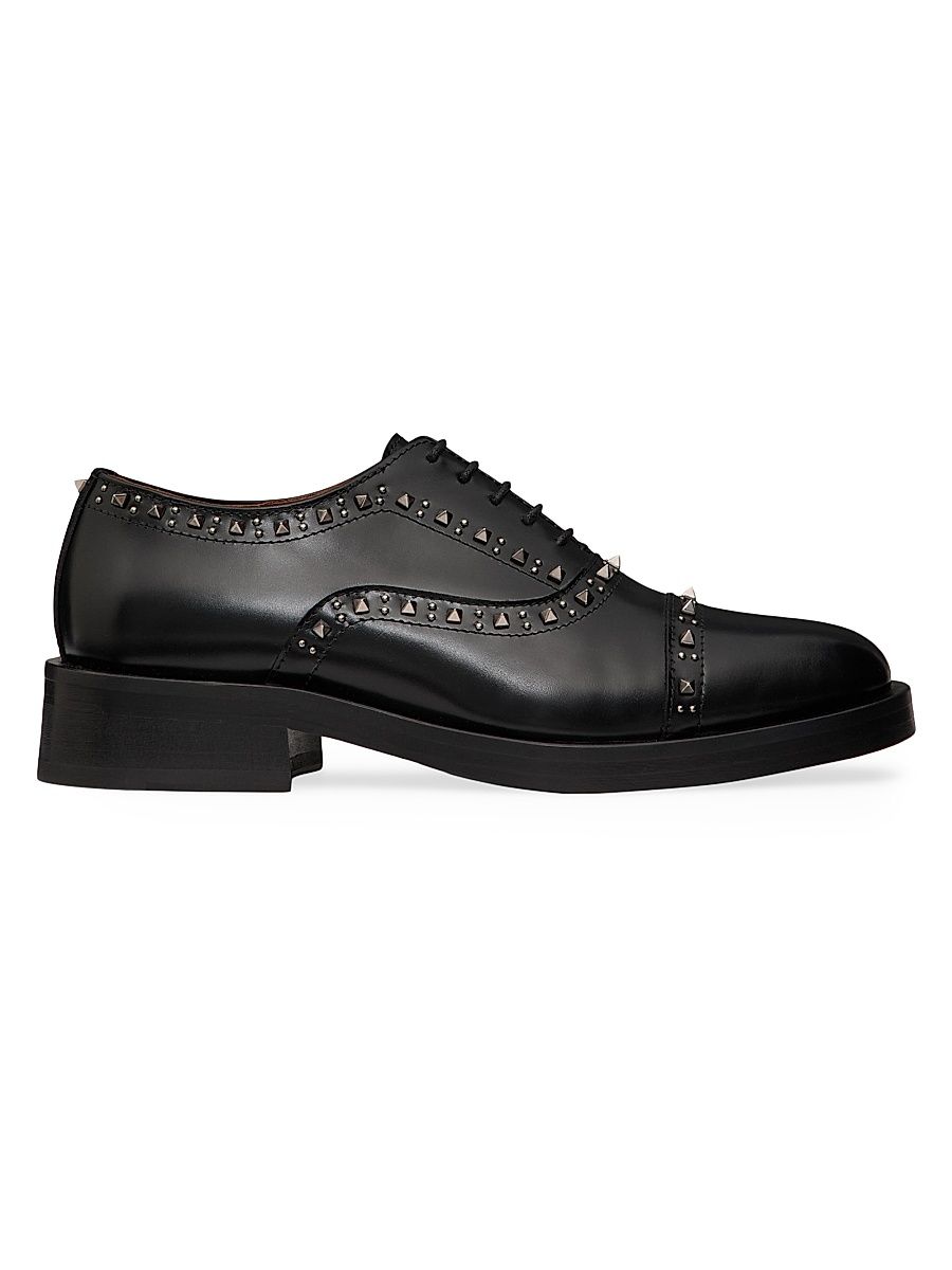 Women's Gentleglam Oxford Lace-Up Shoes in Calfskin - Black - Size 7