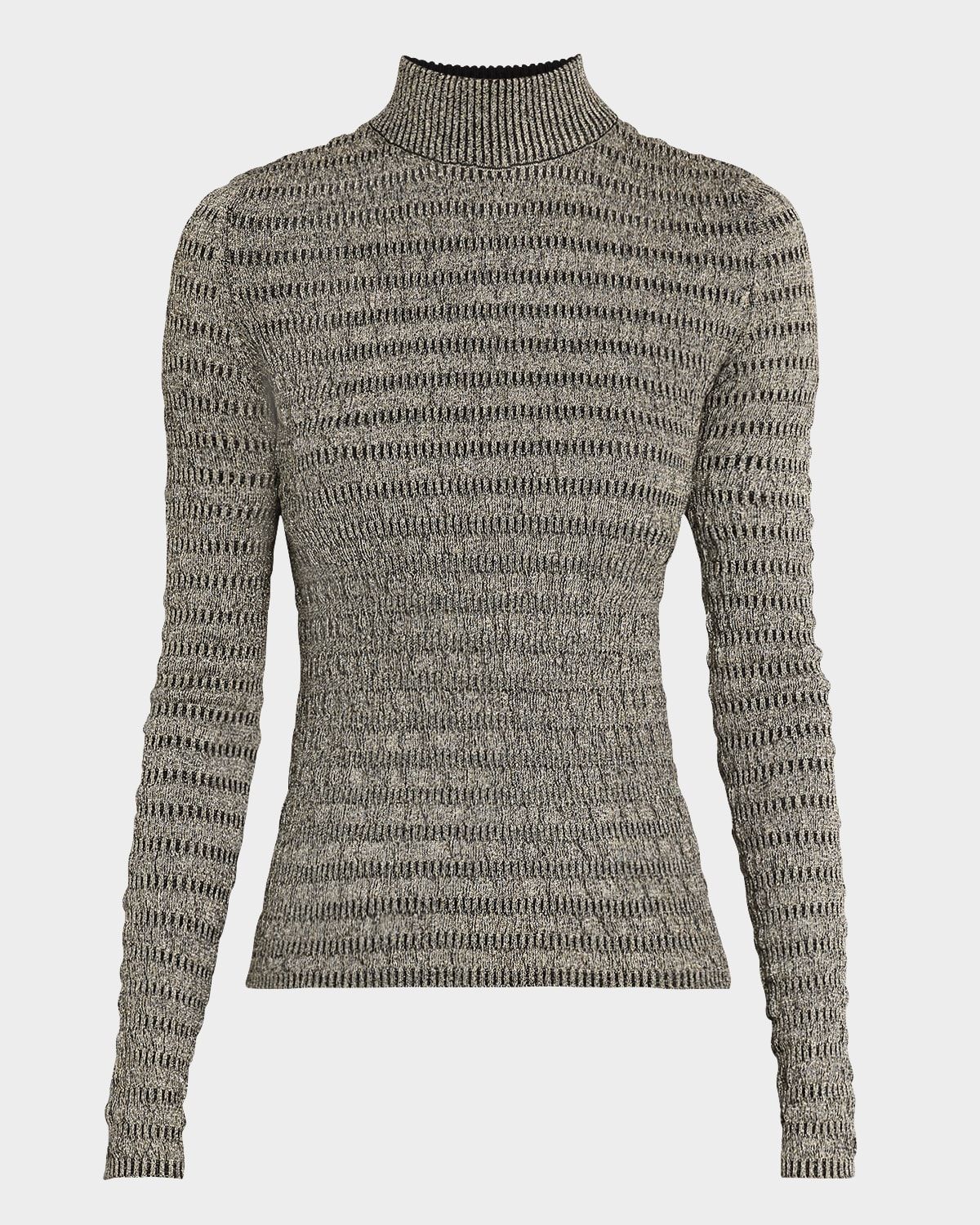 Clara Textured Mock-Neck Sweater