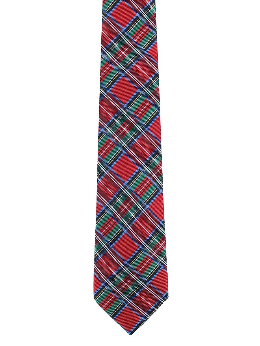 Men's Holiday Nicholas Plaid Tie - Red