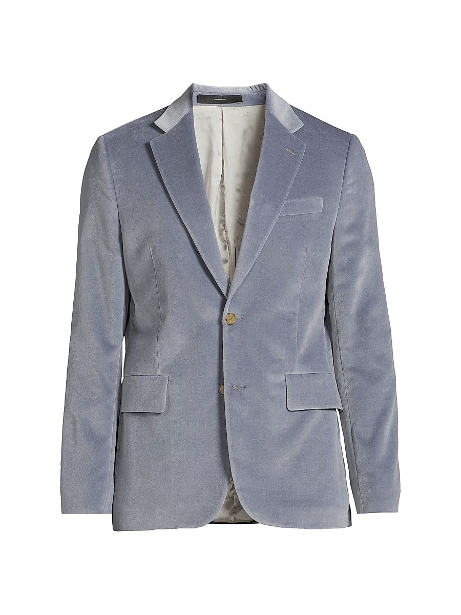 Men's Tailored Fit Two-Button Jacket - Light Blue - Size 38