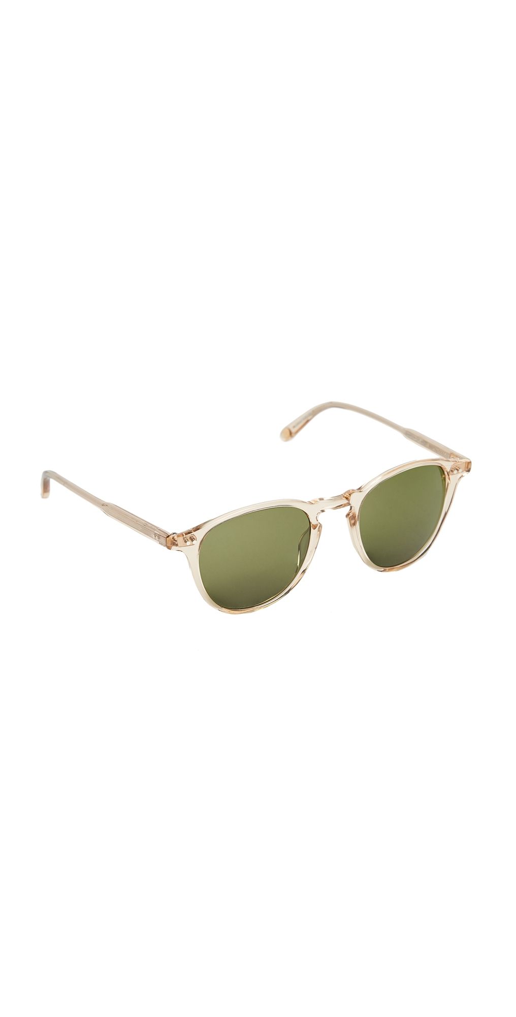 GARRETT LEIGHT Hampton Sunglasses Champagne/Pure Green One Size