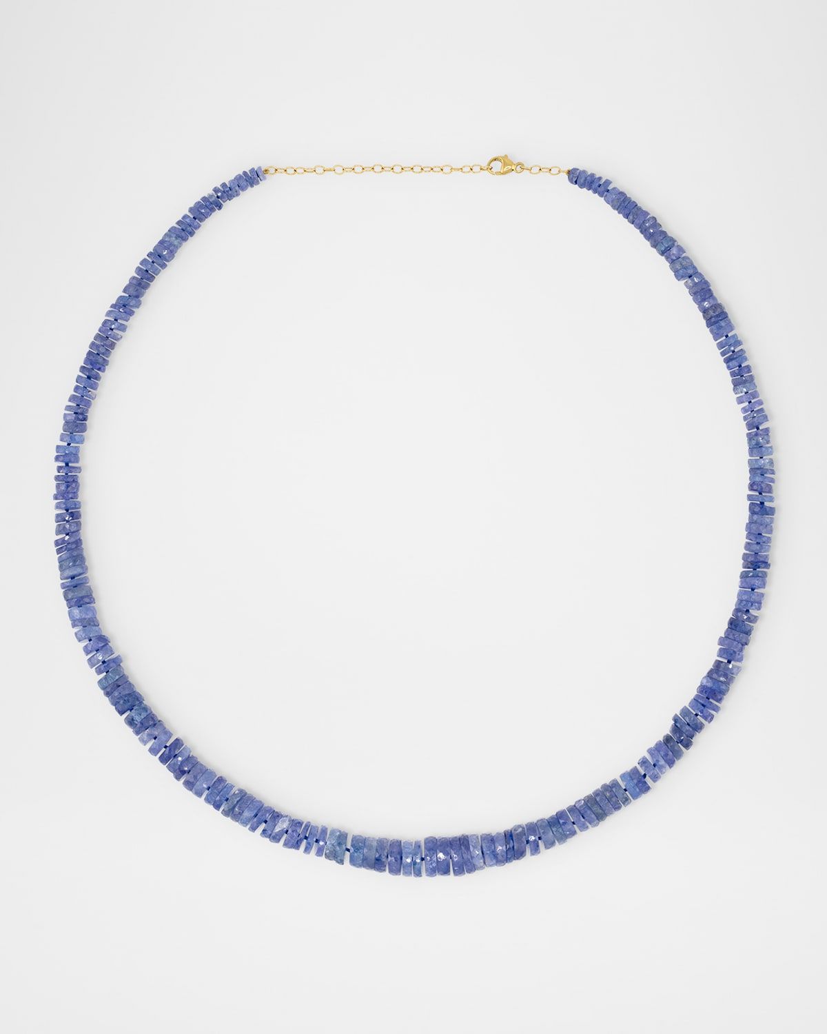 Fancy-Cut Tanzanite Necklace in 14K Yellow Gold, 17.5"L