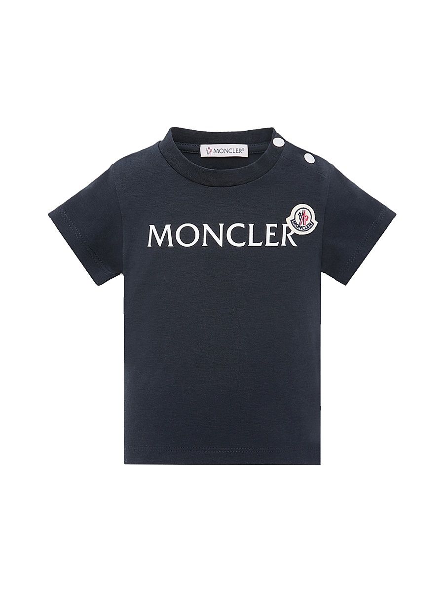 Baby Boy's & Little Boy's Crew Neck T-Shirt in Cotton Jersey - Navy Blue - Size 3