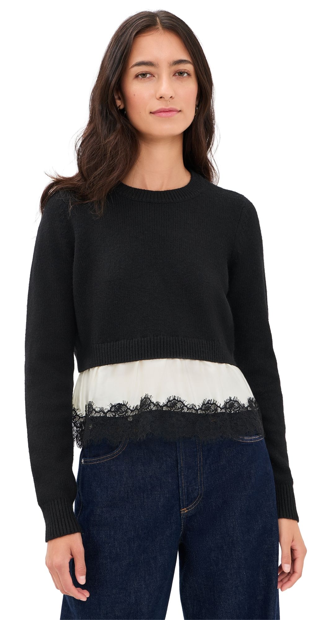 Cinq à Sept Zyla Pullover Black/Ivory/Black L