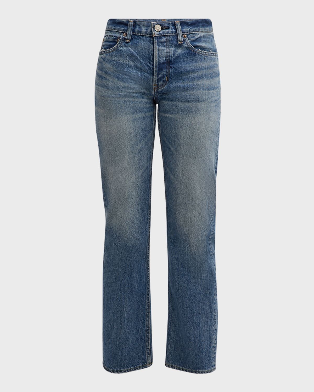 Elfers Wide Straight Mid-Rise Jeans