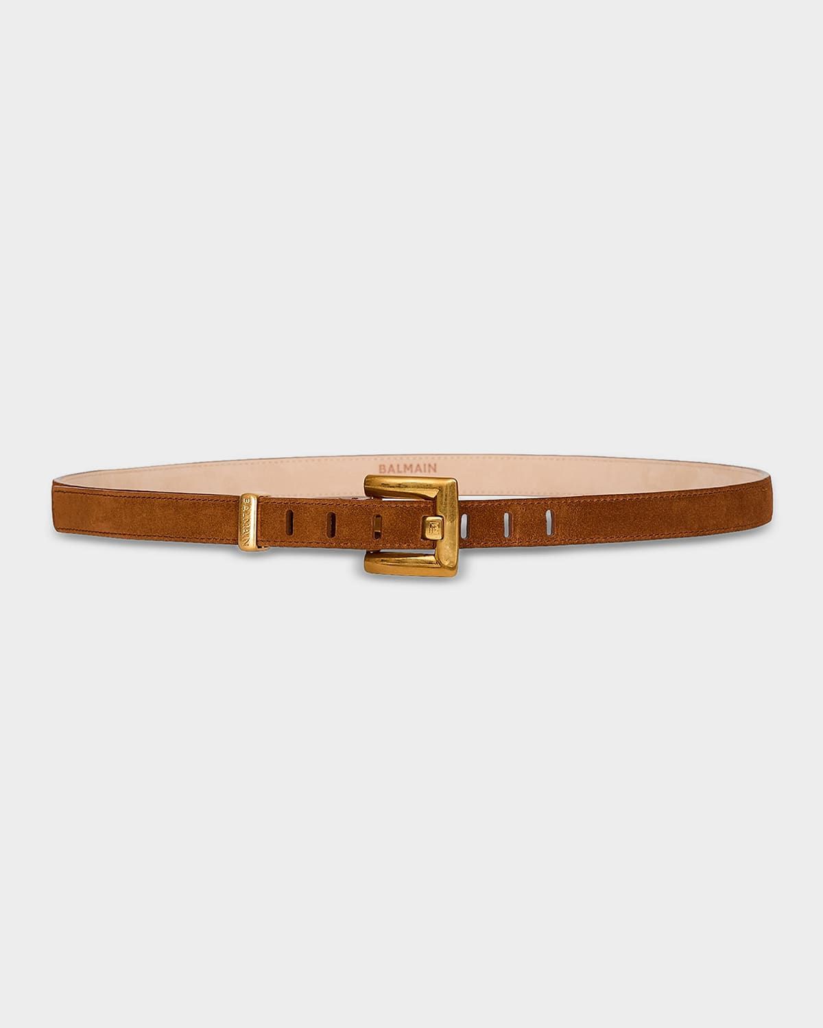 Anthem Narrow Suede Leather Belt