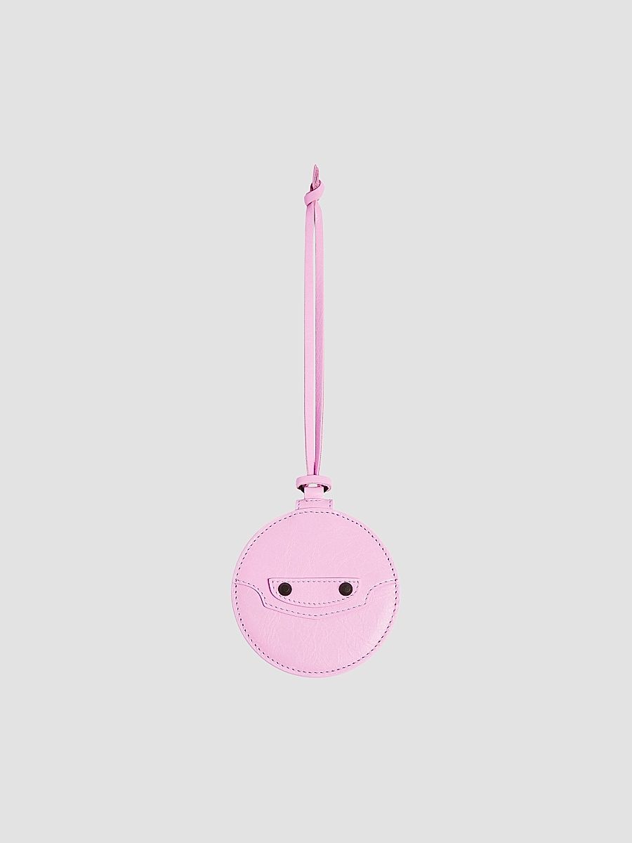 Balenciaga Women's Le City Round Mirror Charm - Bubbly Pink