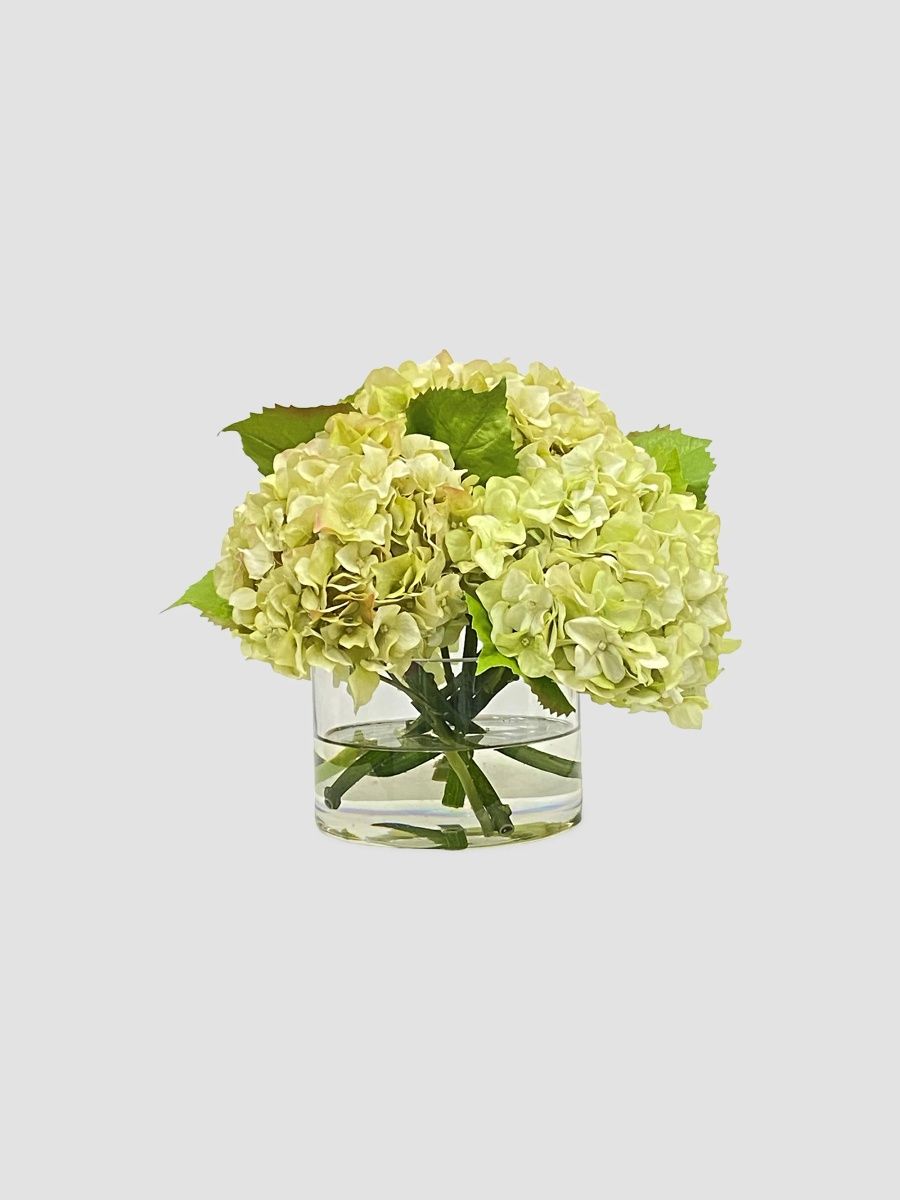 Winward Home Newnewss Artificial Hydrangea Floral Arrangement - Light Green