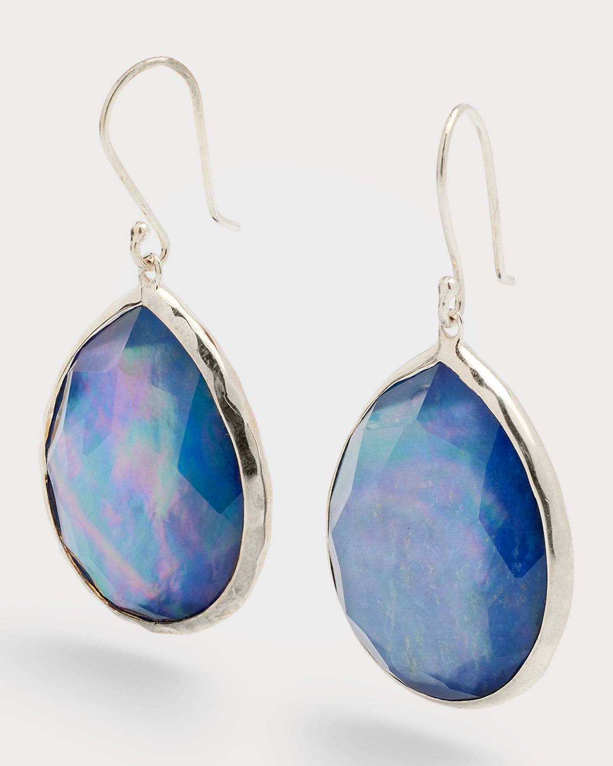 Large Teardrop Earrings in Sterling Silver
