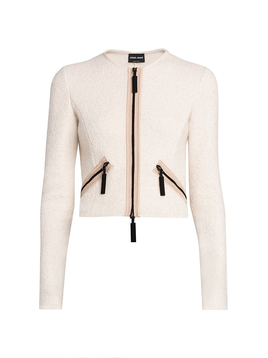 Women's Cashmere-Silk Blend Jacket - Size 2