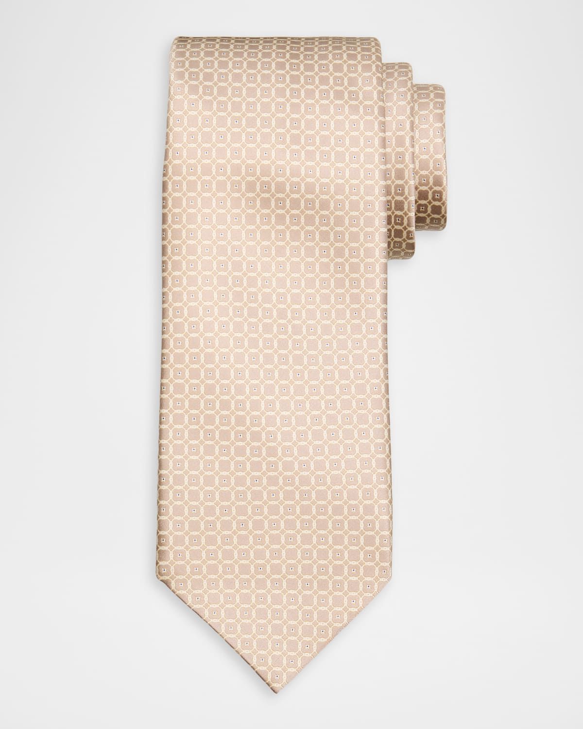 Men & apos;s Geometric Circle Jacquard Silk Tie