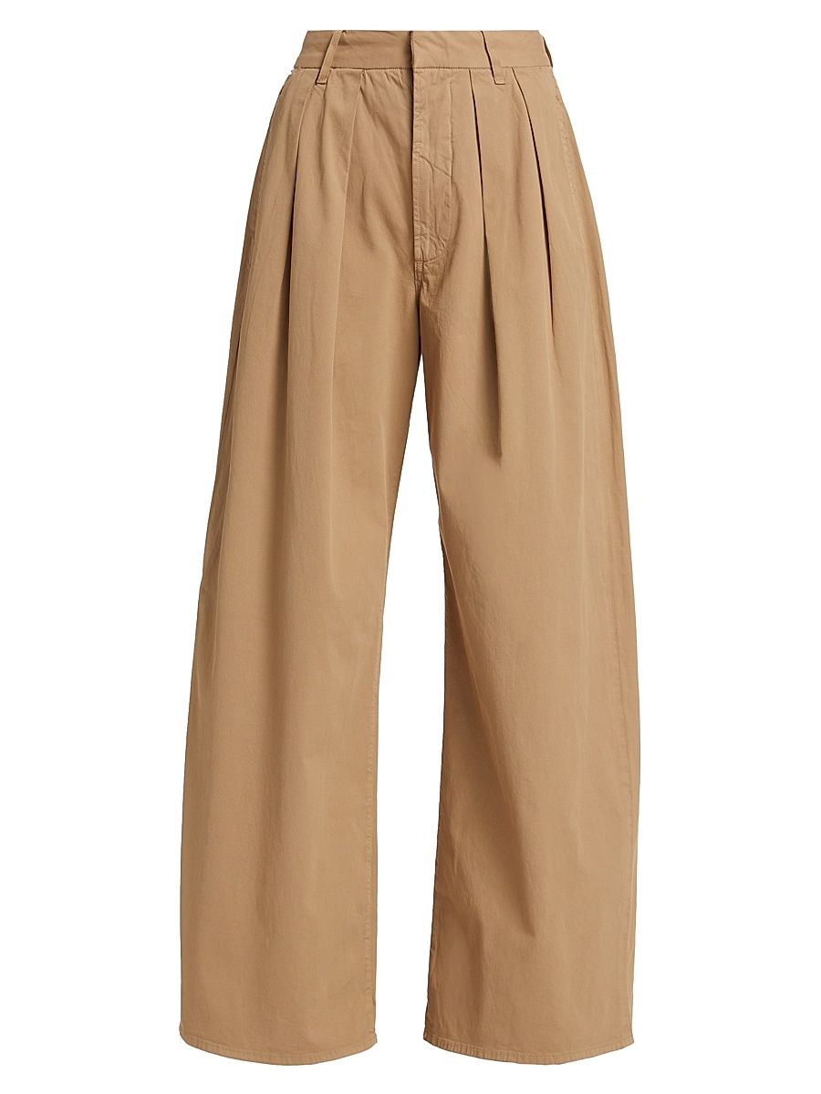 Women's Petra Pleated Trousers - Nano Medium Dark Khaki - Size 31