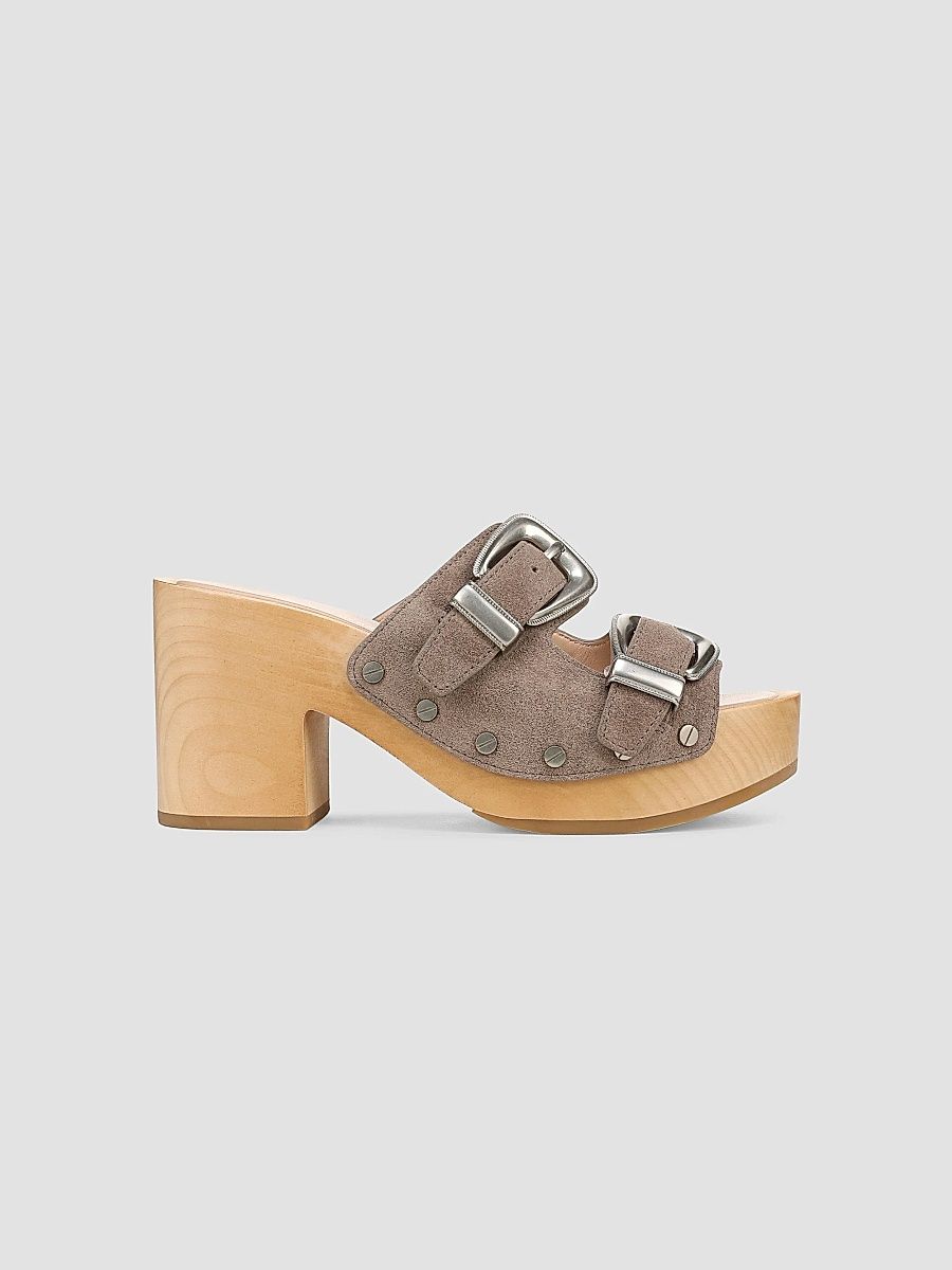Veronica Beard Women's Halifax 85MM Suede Platform Sandals - Bark - Size 12