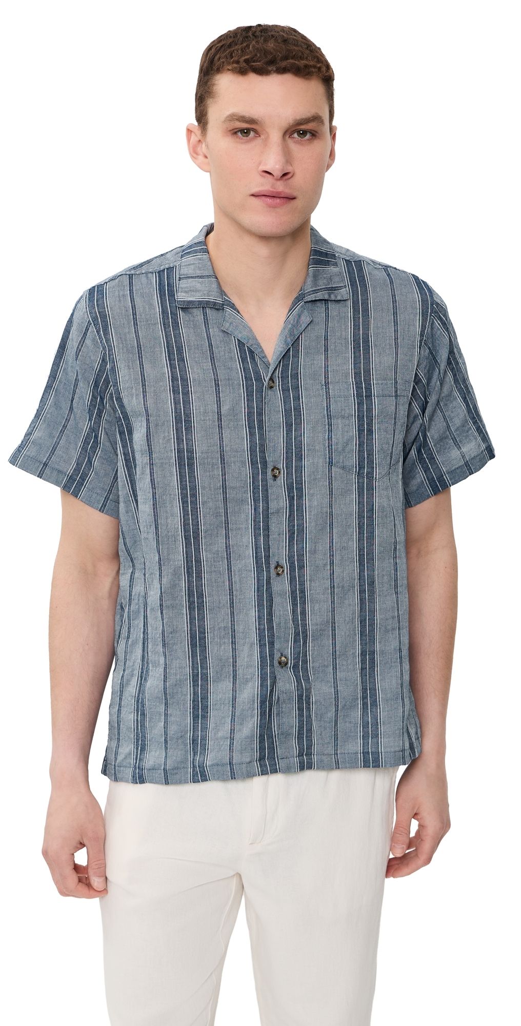 Bather Rain Stripe Camp Shirt Rain Stripe M