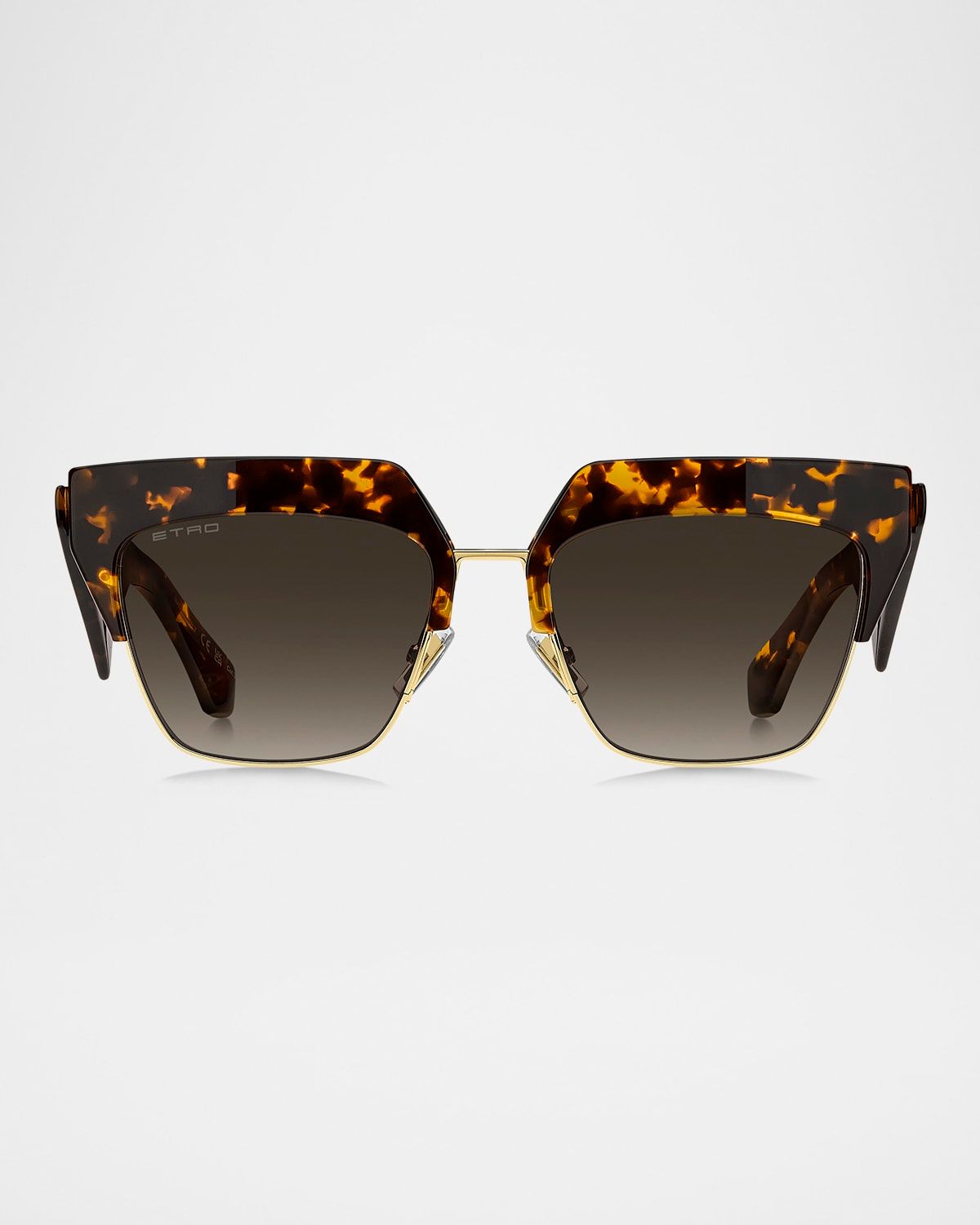 Etroclub Acetate & Metal Square Sunglasses