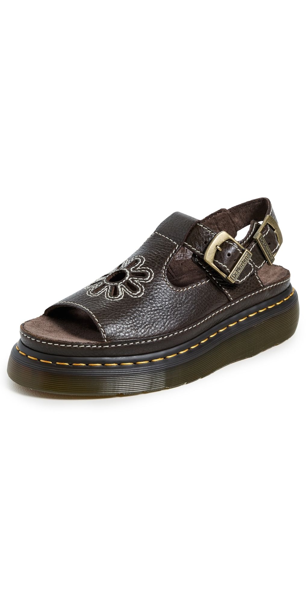 Dr. Martens Dunnet Flower Kelp Brown AR Rogue Sandals Kelp Brown 8