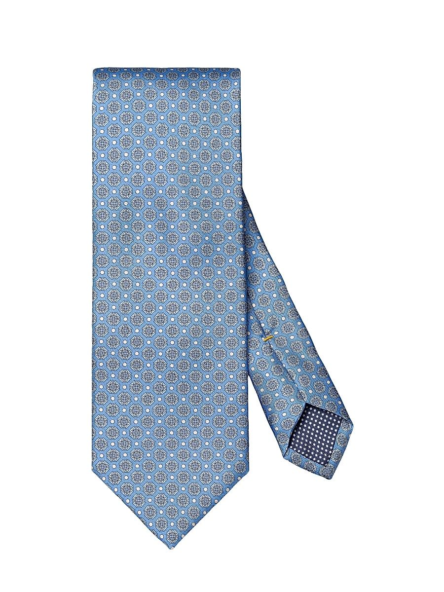 Men's Medallion Silk Tie - Blue