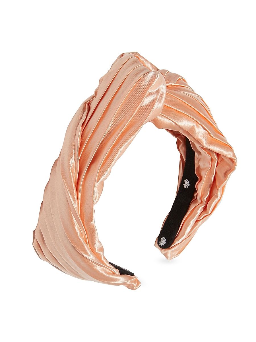 Kids Greta Satin Twisted Headband - Grape Fruit