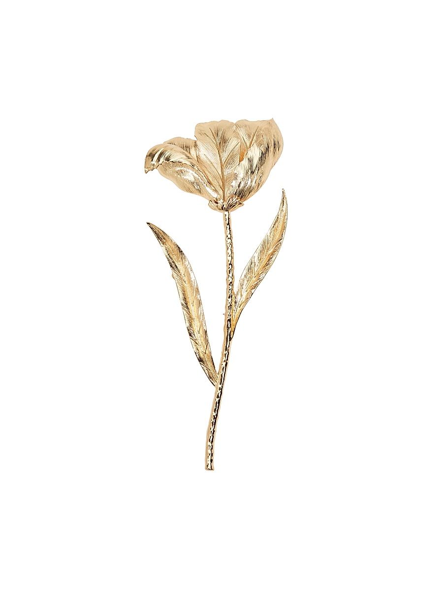 Women's Tulip Goldtone Brooch - Gold