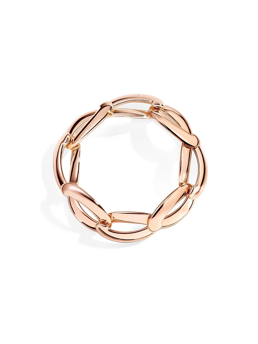 Women's Olimpia 18K Rose Gold Oval-Link Chain Bracelet - Rose Gold - Size Medium