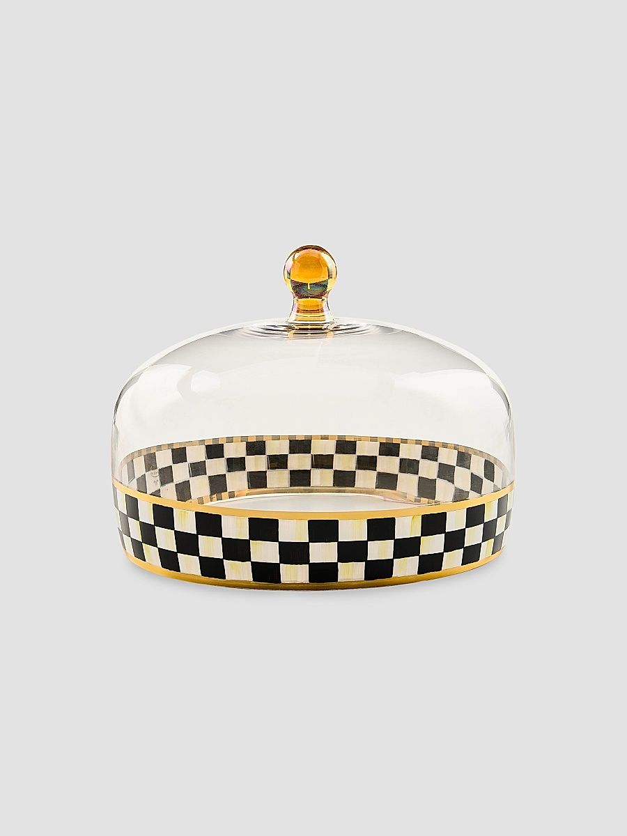 Courtly Check Glass Cake Dome