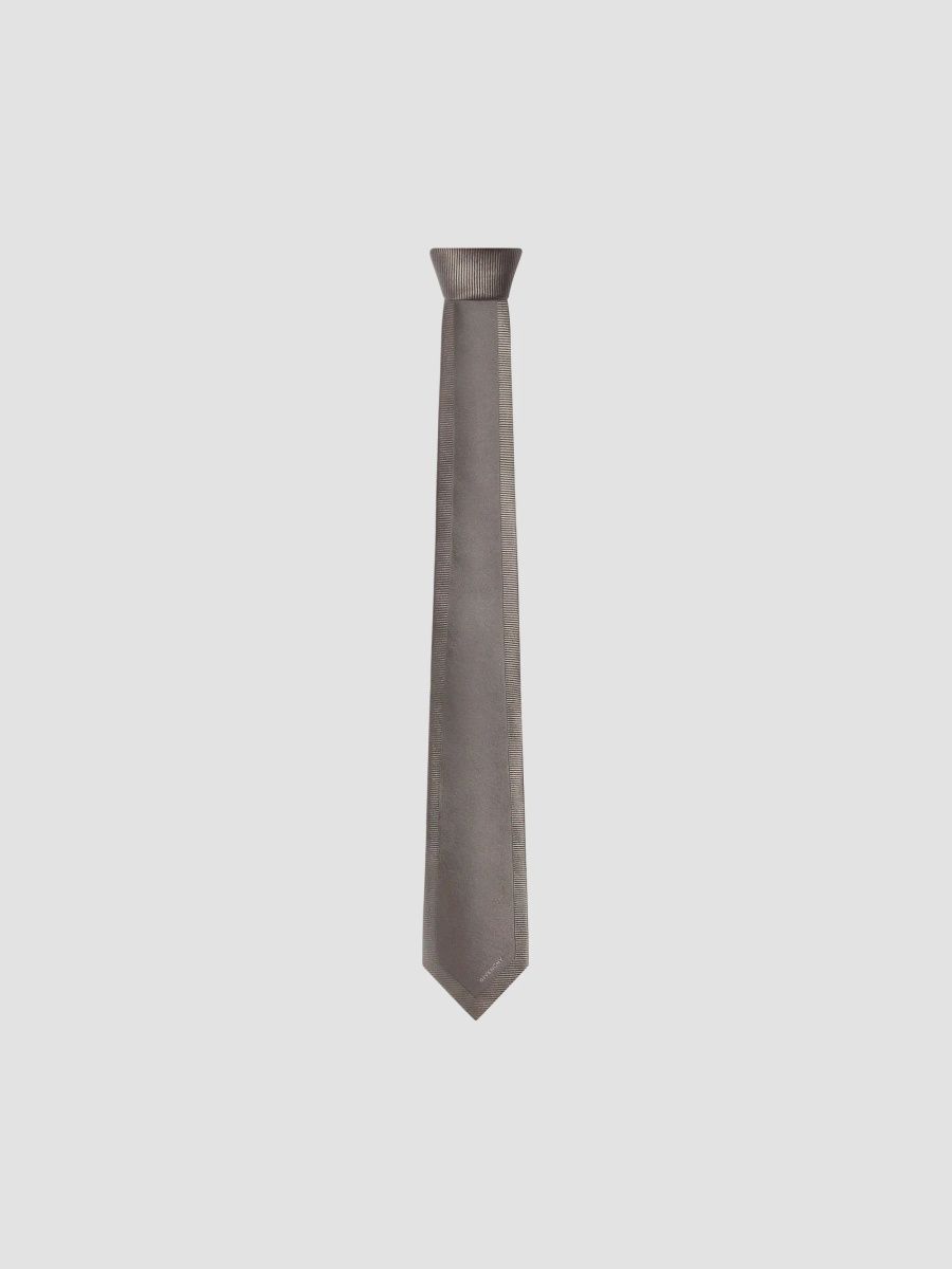 Givenchy Men's Tie in Silk with Jacquard Detail - Grey