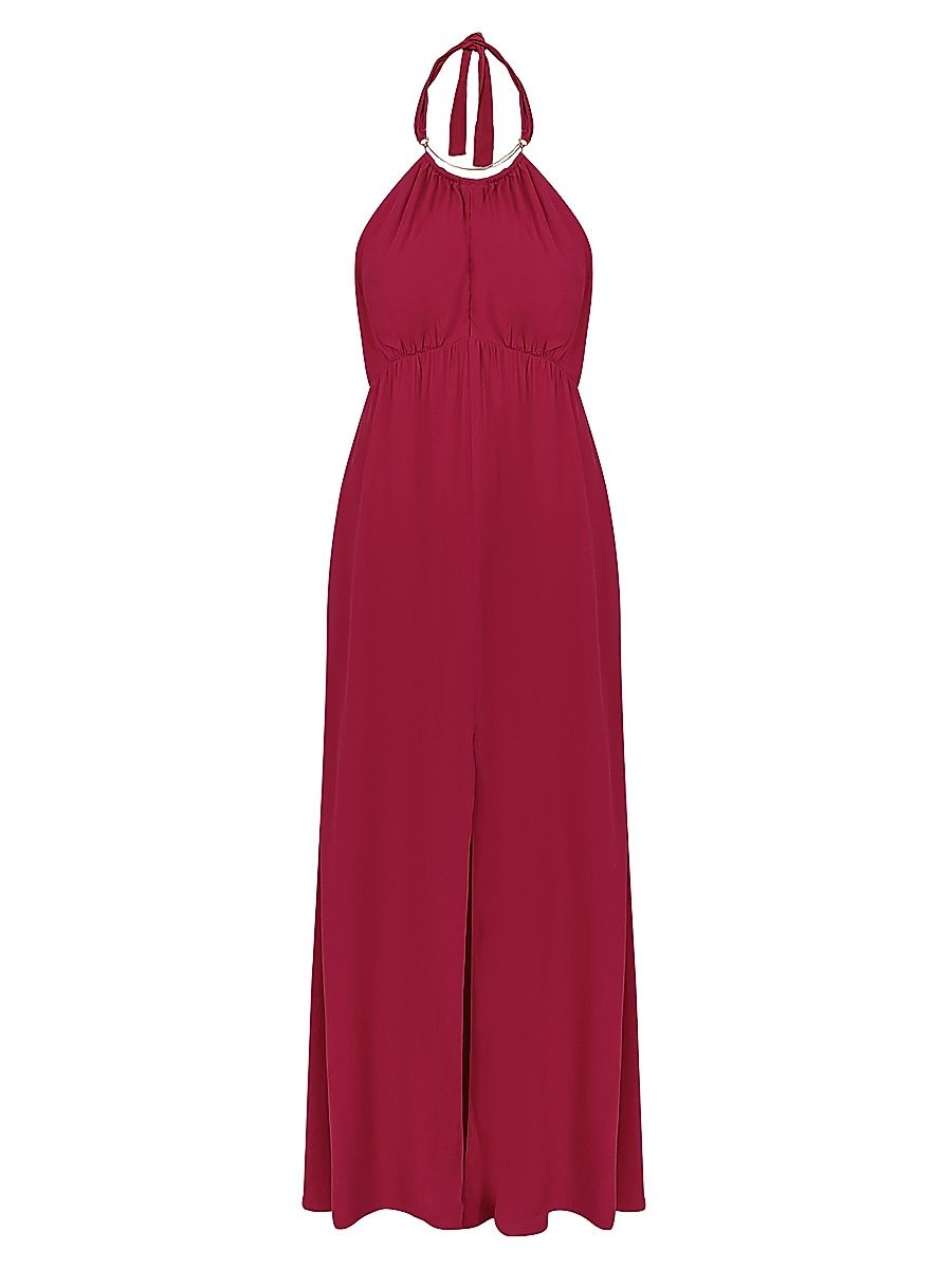 Women's Joy Halterneck Maxi-Dress - Pink - Size XL