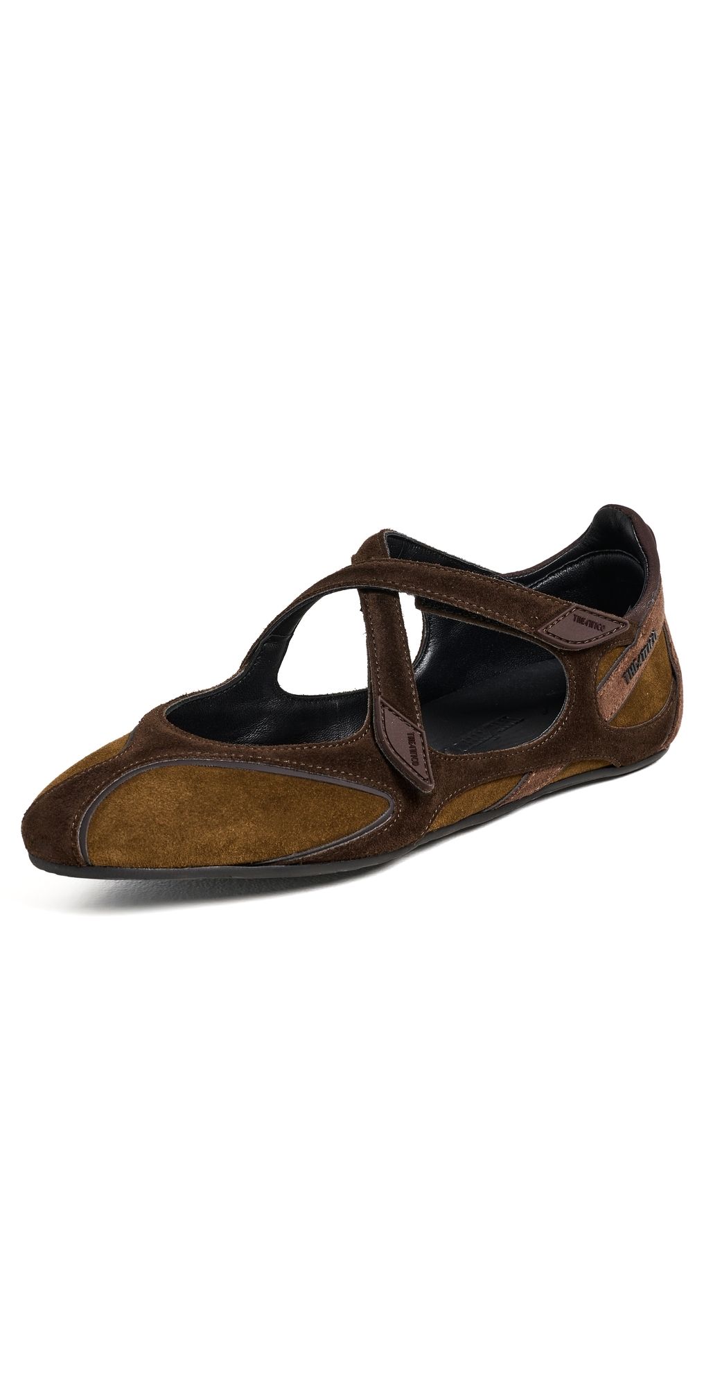 The Attico Floor 01 Suede Ballerina Flats Brown Shades 40
