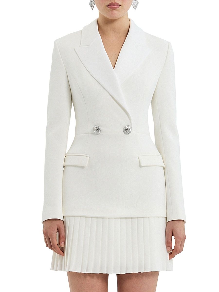 Women's Atlas Tailored Blazer Minidress - Ivory - Size 10