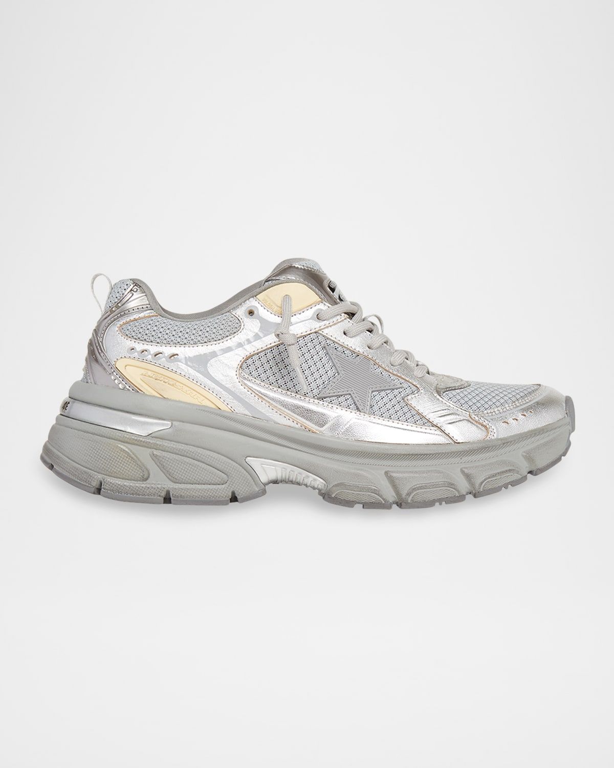 Men & apos;s Lightstar Mesh and Leather Runner Sneakers