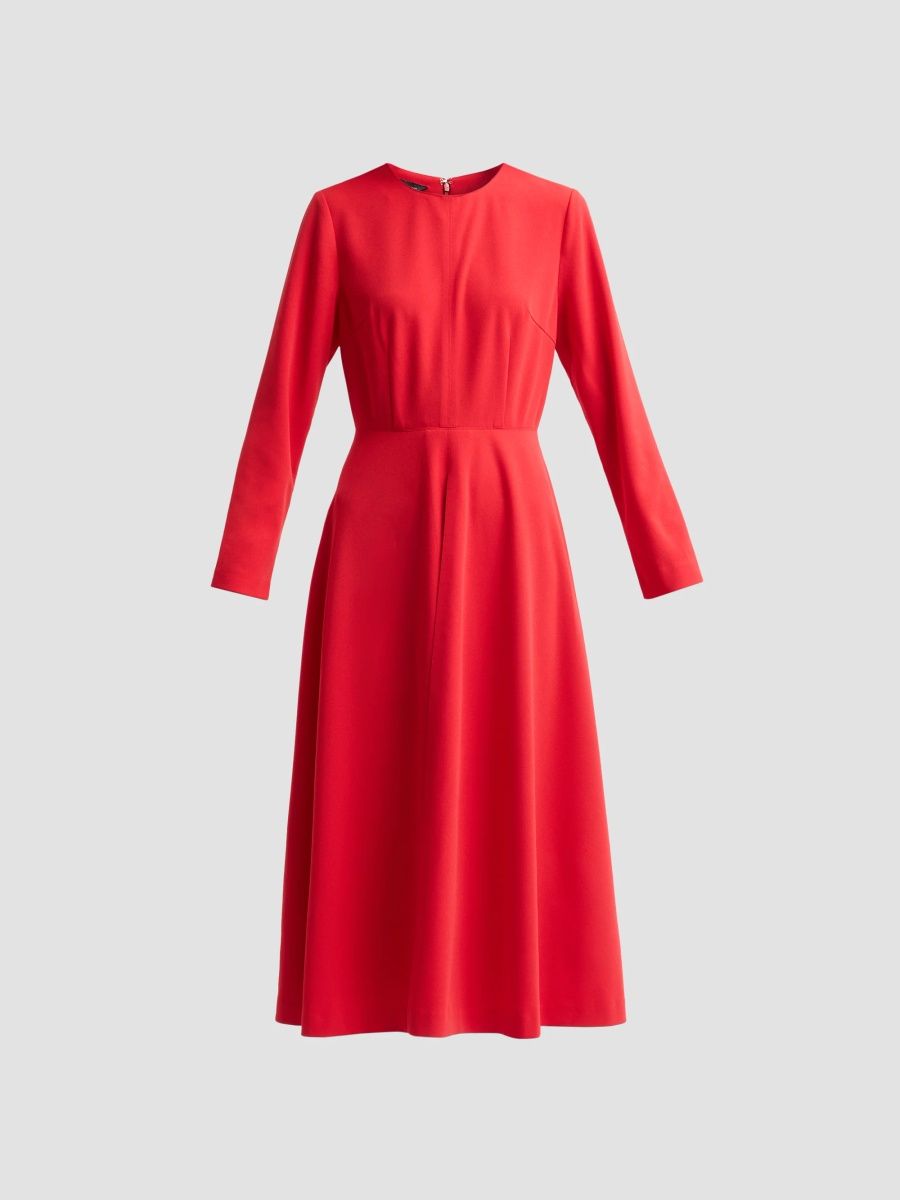 Ming Wang Women's Stretch-Deco Crepe A-Line Midi Dress - Holiday - Size XL