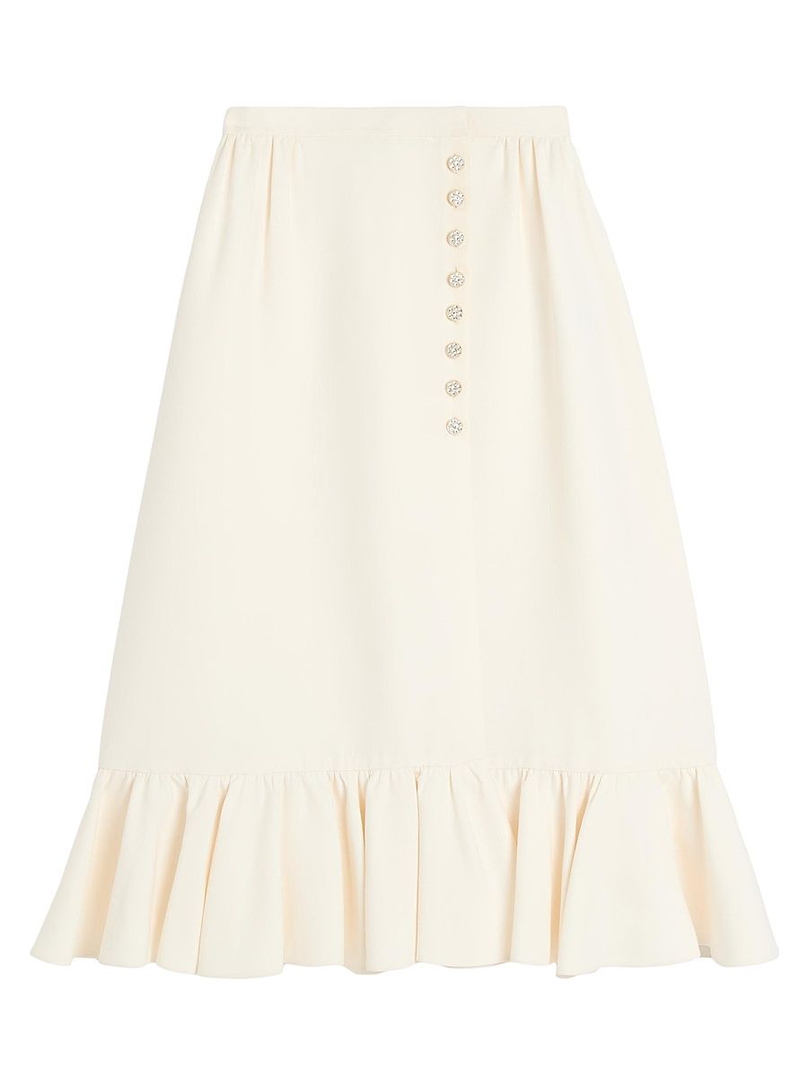 Women's Crepe Couture Skirt - Ivory - Size 0