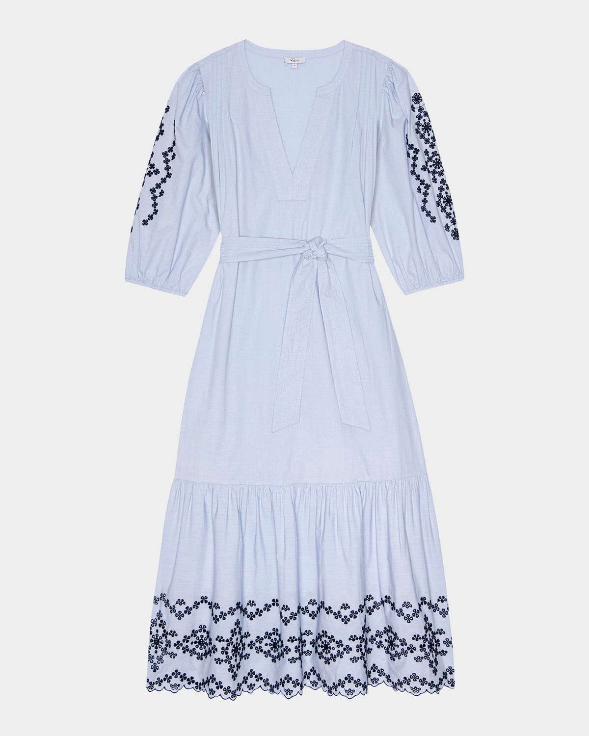 Carmel Embroidered Cotton Midi Dress
