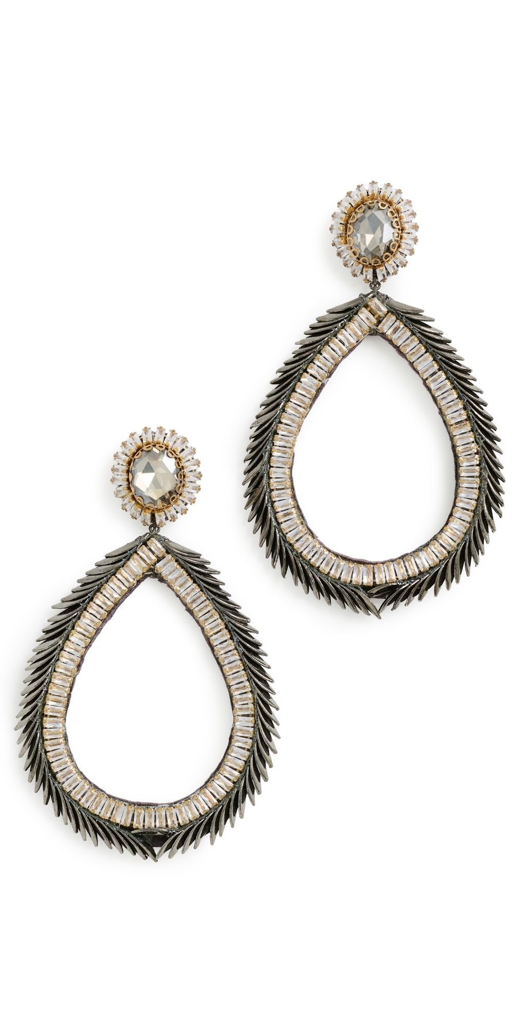 Deepa Gurnani Deepa by Deepa Gurnani Sydney Earrings Gunmetal One Size