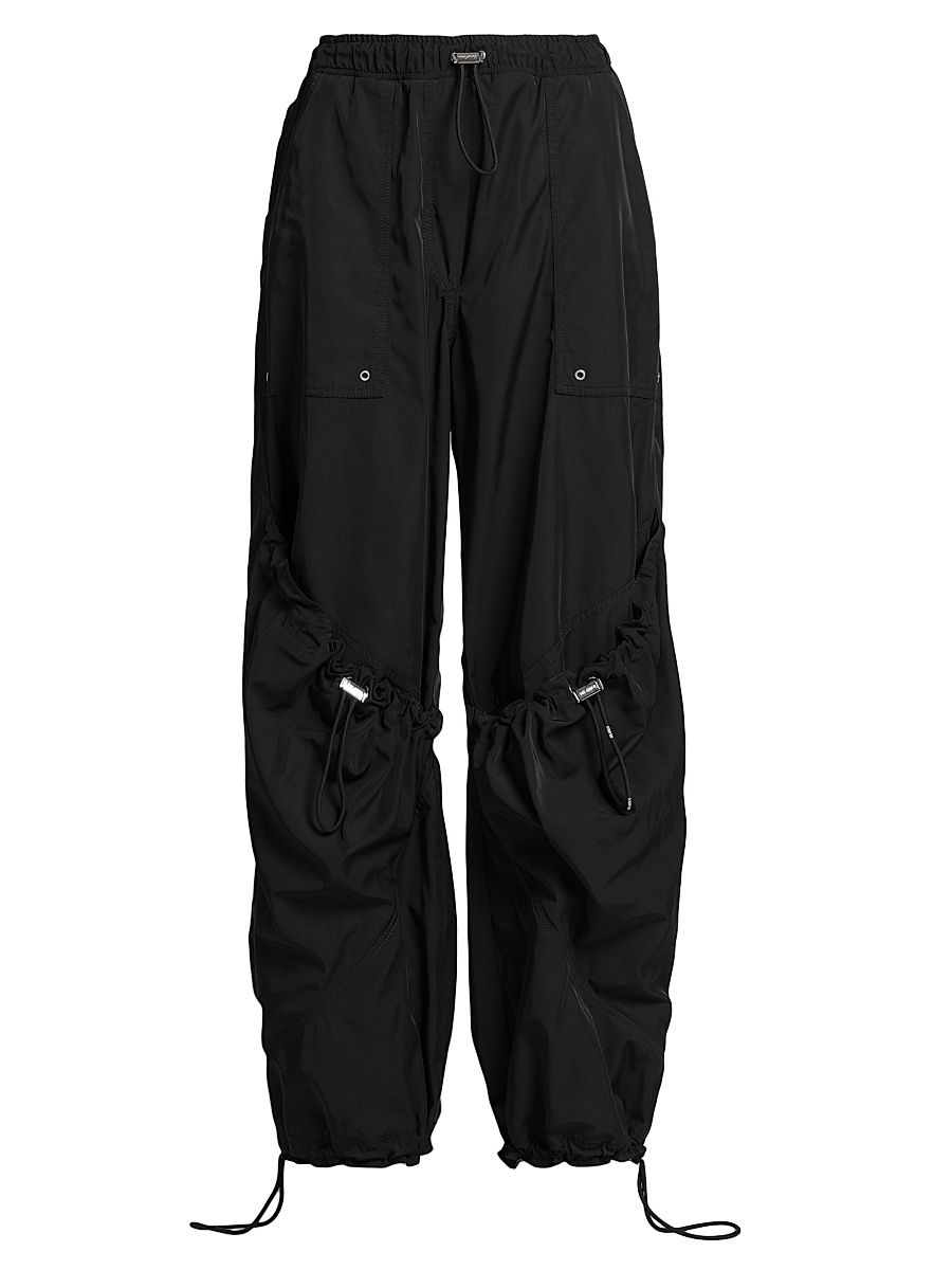 Women's Lightweight Drawcord Cargo Pants - Black - Size 8