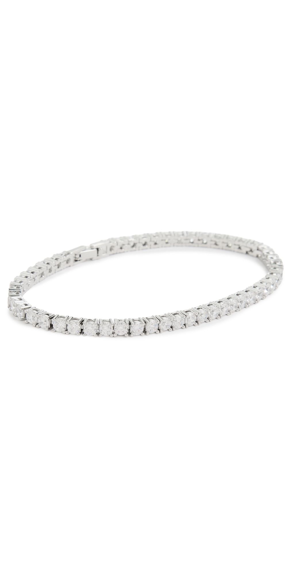 BaubleBar Bennett Silver Tennis Bracelet Silver One Size
