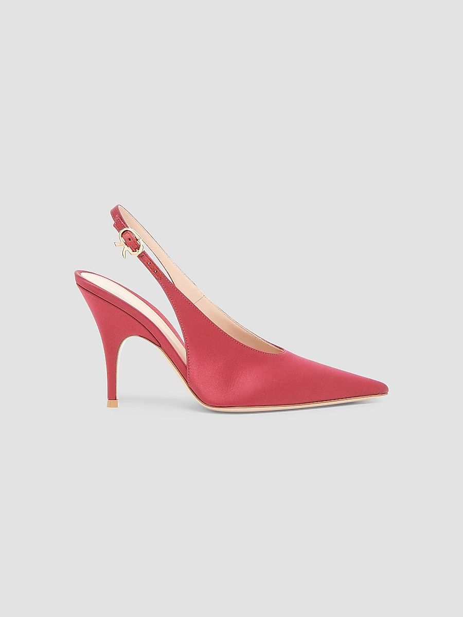 Women's Sofia 70MM Satin Slingback Pumps - Orange - Size 10.5